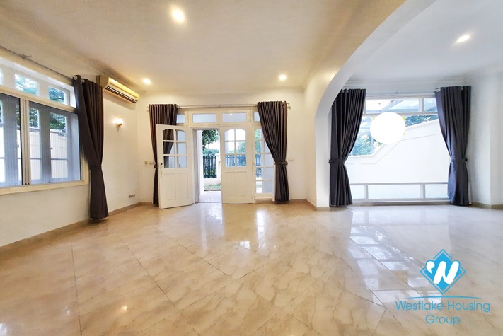 Large airy house for lease in Ciputra compound, Tay Ho, Hanoi- semi furnished.